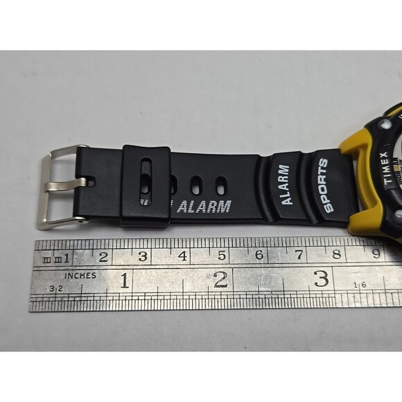 Timex Ironman Triathlon Flix Digital Yellow Black 100M Indiglo New Battery Watch - Picture 9 of 11